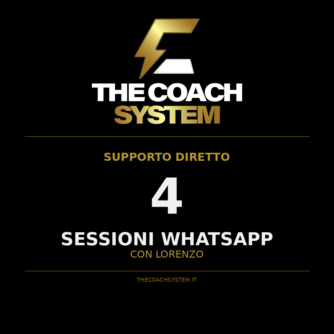 4 Sessioni WhatsApp con Lorenzo